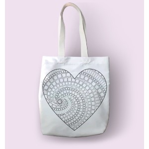 Tote bag amb mandala cor