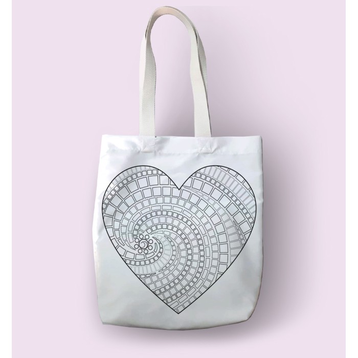 Tote bag con mandala corazon